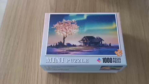 Dekompressions-Mini-Puzzleteil für Erwachsene Schlüsselanhänger Weißer Karton Papierpuzzle 1000 Teile Puzzle