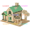 Lovelybird Toys Benutzerdefiniertes 3D-Holzpuzzle Villa mit Meerblick