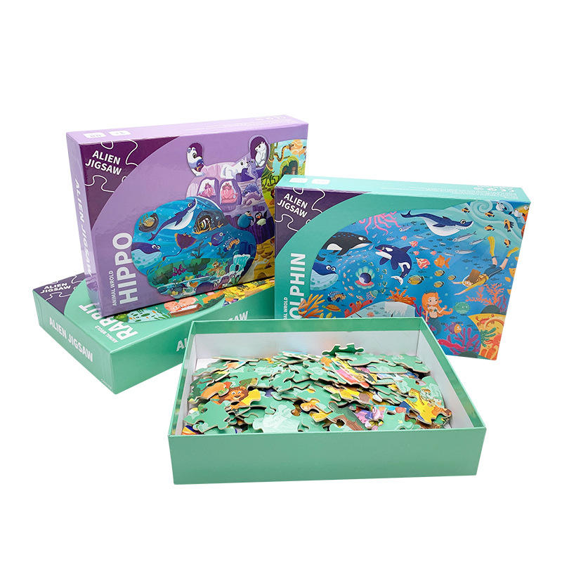Kinder Lernspielzeug Papier Karton Cartoon Tiere 12 24 36 48 60 100 Teile Puzzle
