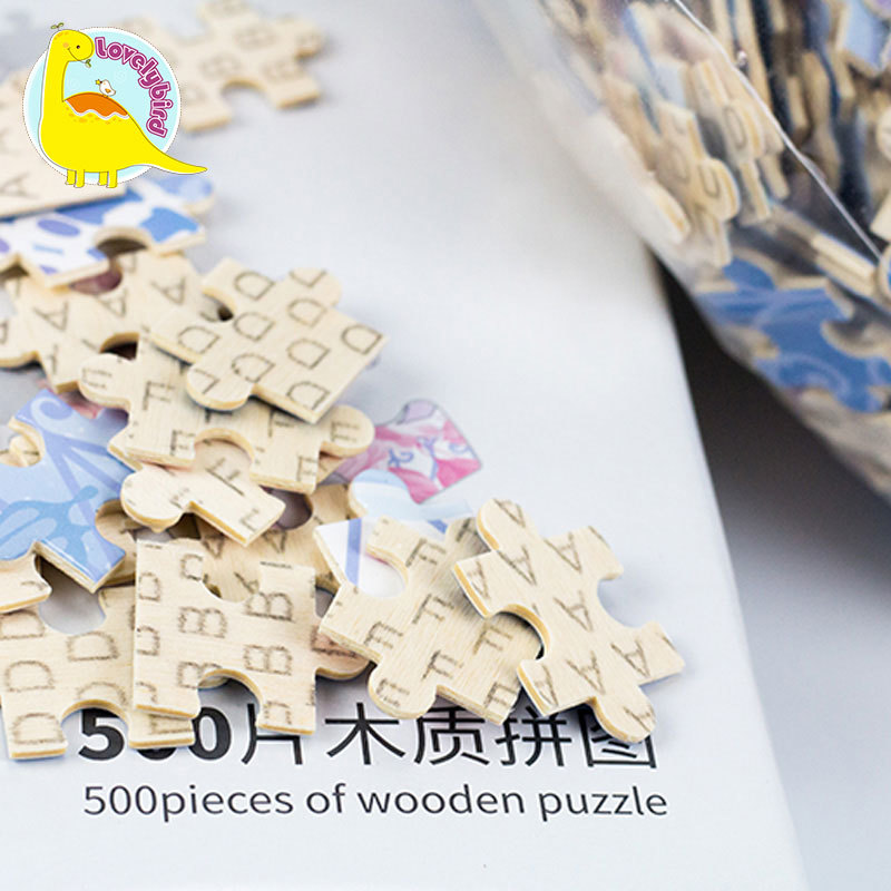 Großhandel 500pc benutzerdefinierte Holzpuzzle