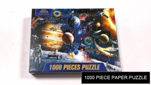 Heißer Verkauf Kundenspezifisches einfaches Holzpuzzle 100 500 1000 Teile Papier beste Puzzles für Erwachsene