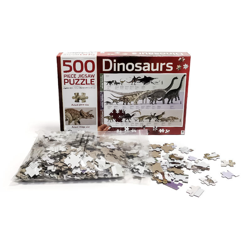 Großhandel Erwachsene Spielzeug Spiele Puzzles Graue Karton-Dinosaurier-Muster-Puzzles