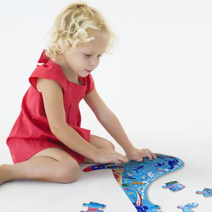 Biologisch abbaubares intelligentes Spielzeug-kundenspezifisches Puzzle-Dinosaurier-Tierpapier-Puzzle für Kinder