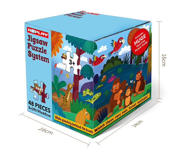Großhandel Fertigen Sie 48 Stück Pappkinderpuzzles für Kinderspielzeug besonders an