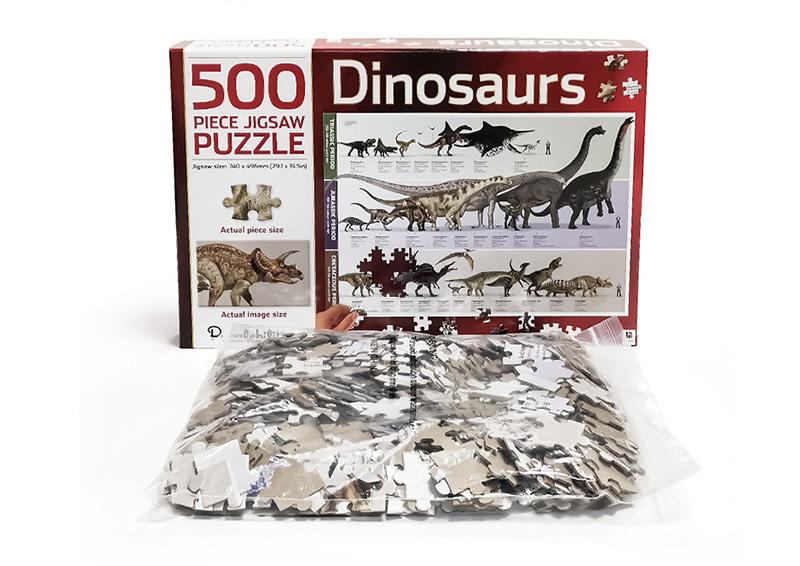 Hohe Qualität 2022 Accept Custom Logo Dinosaurier 500 Teile Puzzles Für Kinder und Erwachsene