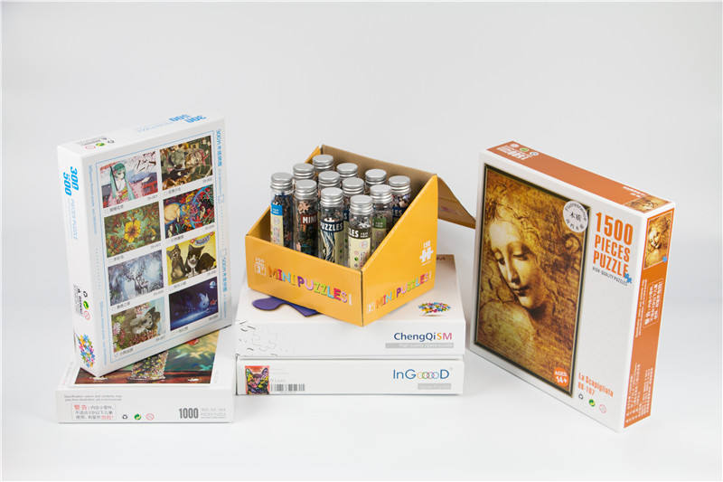 Heißer Verkauf Passen Sie verschiedene Verpackungsarten Zylinder 300 500 1000 1500 Stück Puzzle für Erwachsene und Kinder an